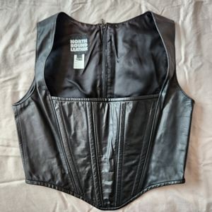 Leather corset top